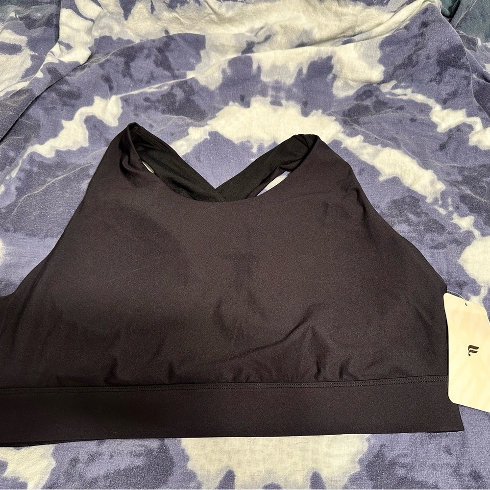 Fabletics Ella High-Impact Sports Bra II, Black, 2X
